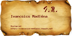 Ivancsics Madléna névjegykártya