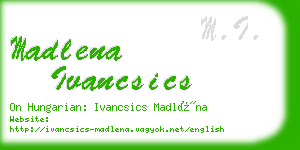 madlena ivancsics business card